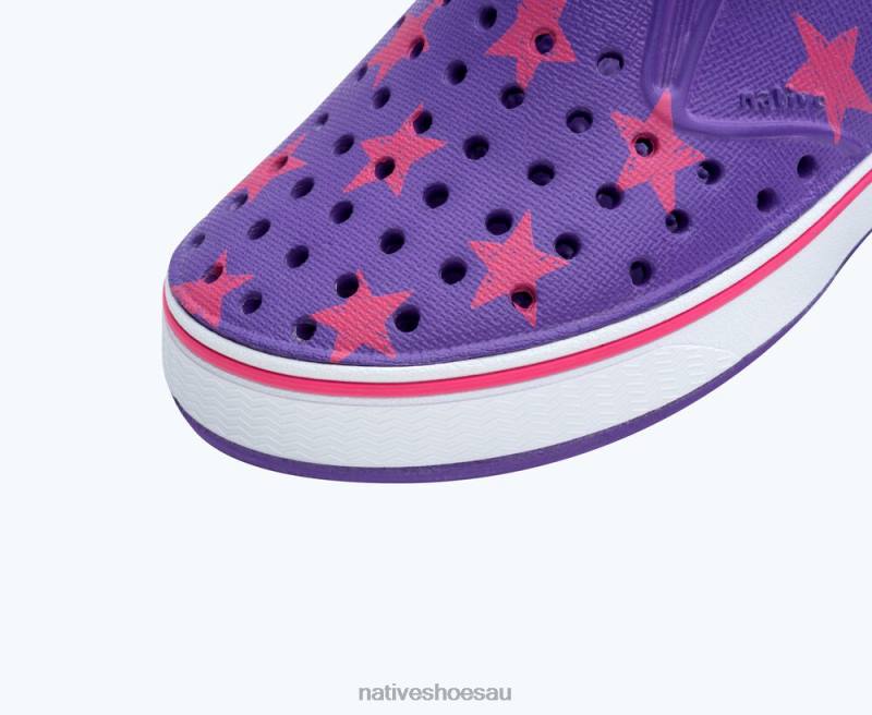 Footwear Native Shoes Miles Sugarlite Print Starfish Purple/ Shell White/ Dazzle Stars Kids 4DD0179