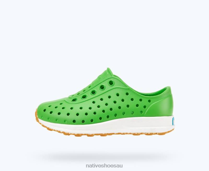 Footwear Native Shoes Robbie Sugarlite Grasshopper Green/ Shell White/ Mash Speckle Rubber Kids 4DD0152