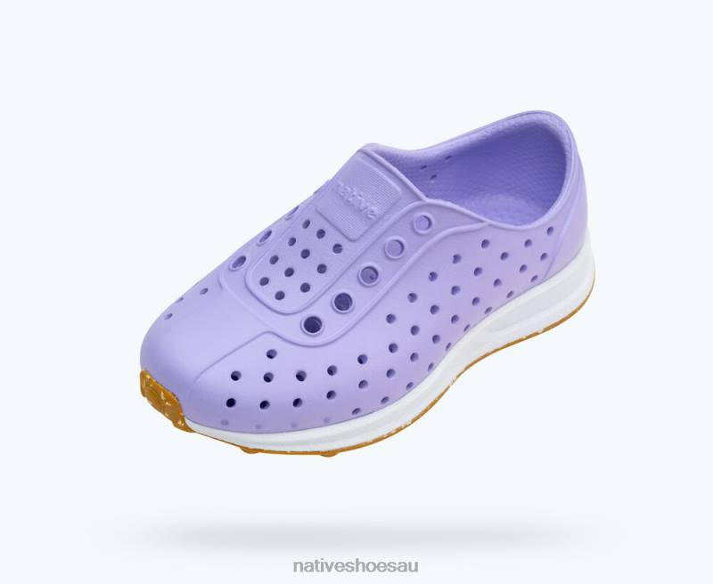 Footwear Native Shoes Robbie Sugarlite Healing Purple/ Shell White/ Mash Speckle Rubber Kids 4DD0208