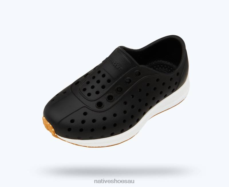 Footwear Native Shoes Robbie Sugarlite Jiffy Black/ Shell White/ Mash Speckle Rubber Kids 4DD0186