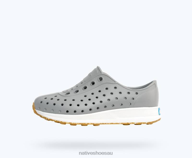 Footwear Native Shoes Robbie Sugarlite Pigeon Grey/ Shell White/ Mash Speckle Rubber Kids 4DD0151
