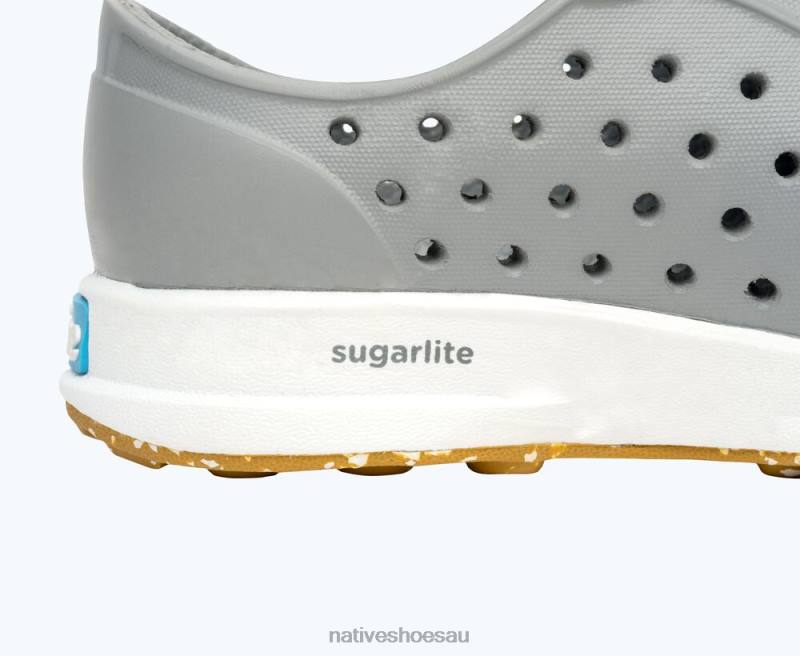 Footwear Native Shoes Robbie Sugarlite Pigeon Grey/ Shell White/ Mash Speckle Rubber Kids 4DD0151