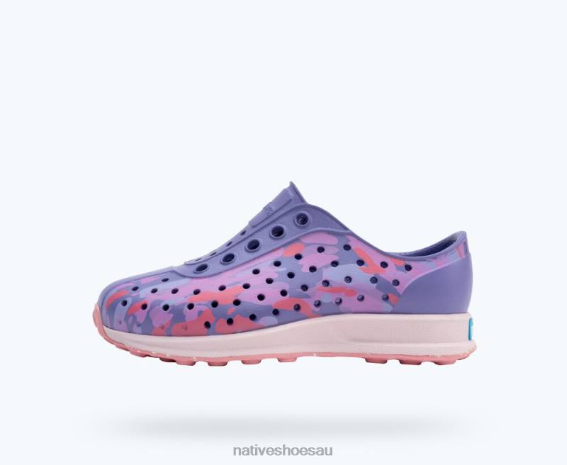 Footwear Native Shoes Robbie Sugarlite Print Haze Purple/ Lint Pink/ Dazzle EuCamo/ Princess Speckle Rubber Kids 4DD0215