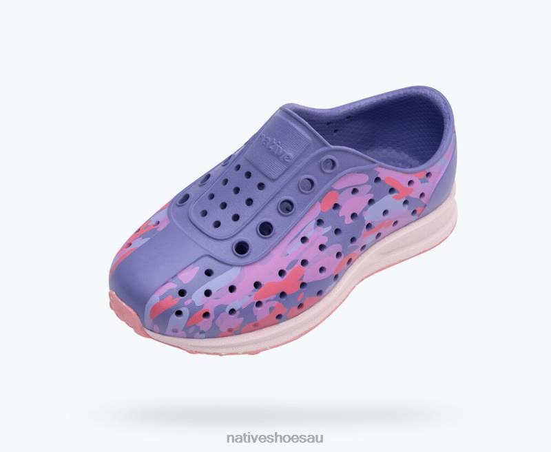 Footwear Native Shoes Robbie Sugarlite Print Haze Purple/ Lint Pink/ Dazzle EuCamo/ Princess Speckle Rubber Kids 4DD0215