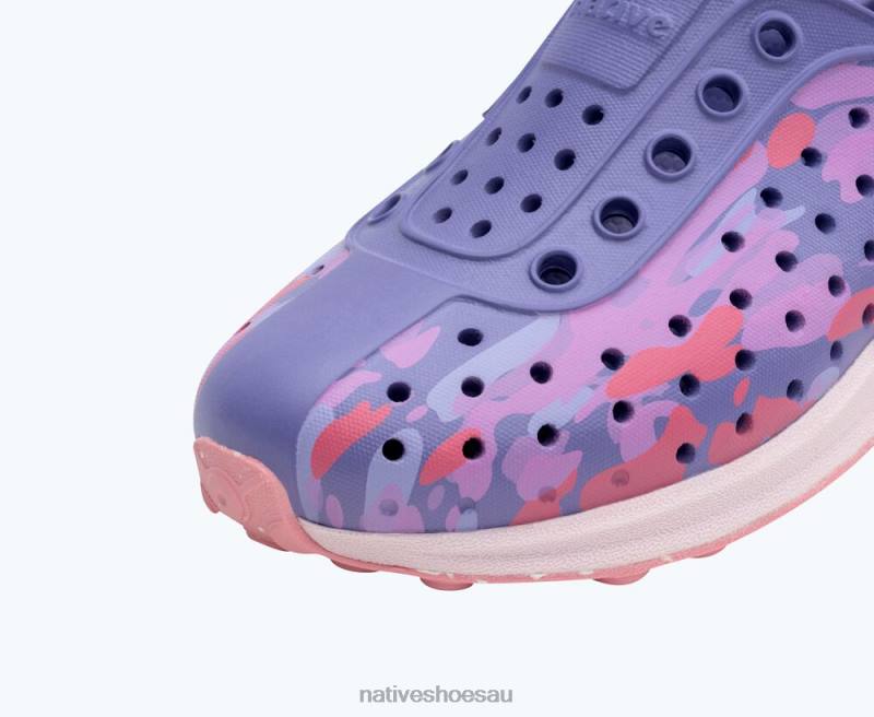 Footwear Native Shoes Robbie Sugarlite Print Haze Purple/ Lint Pink/ Dazzle EuCamo/ Princess Speckle Rubber Kids 4DD0215
