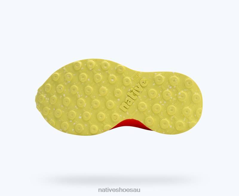Footwear Native Shoes Robbie Sugarlite Print UV Blue/ Fire Red/ Chartreuse Flame/ Celery Speckle Rubber Kids 4DD0118
