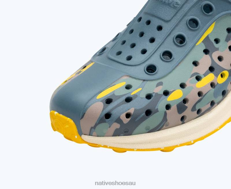 Footwear Native Shoes Robbie Sugarlite Print Weather Grey/ Bone White/ Freesia Eucamo/ Freesia Speckle Rubber Kids 4DD0199
