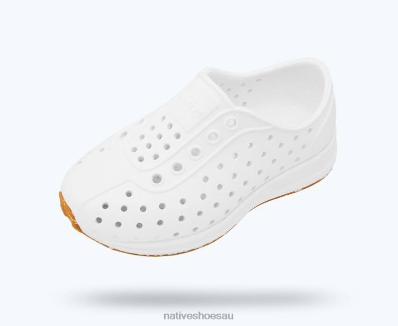 Footwear Native Shoes Robbie Sugarlite Shell White/ Mash Speckle Rubber Kids 4DD0183