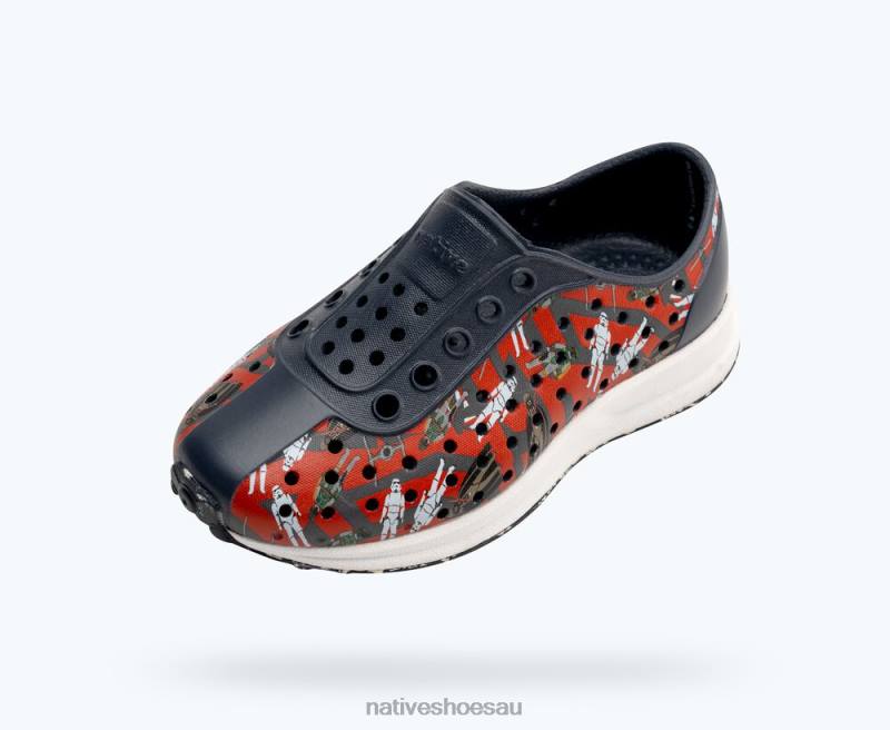 Footwear Native Shoes Robbie Sugarlite Star Wars Print Darknite Grey/ Shell White/ Darkside Block/ Darknite Speckle Rubber Kids 4DD0219