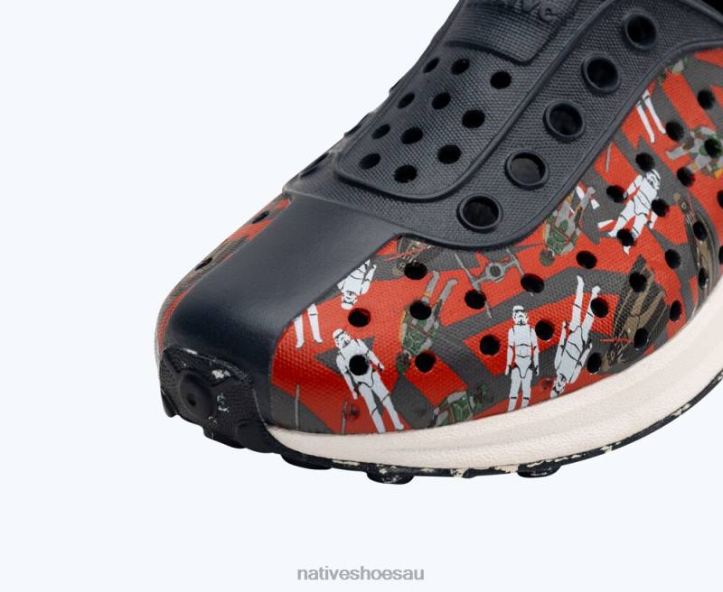 Footwear Native Shoes Robbie Sugarlite Star Wars Print Darknite Grey/ Shell White/ Darkside Block/ Darknite Speckle Rubber Kids 4DD0219