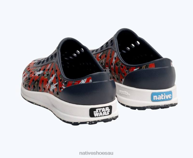 Footwear Native Shoes Robbie Sugarlite Star Wars Print Darknite Grey/ Shell White/ Darkside Block/ Darknite Speckle Rubber Kids 4DD0219
