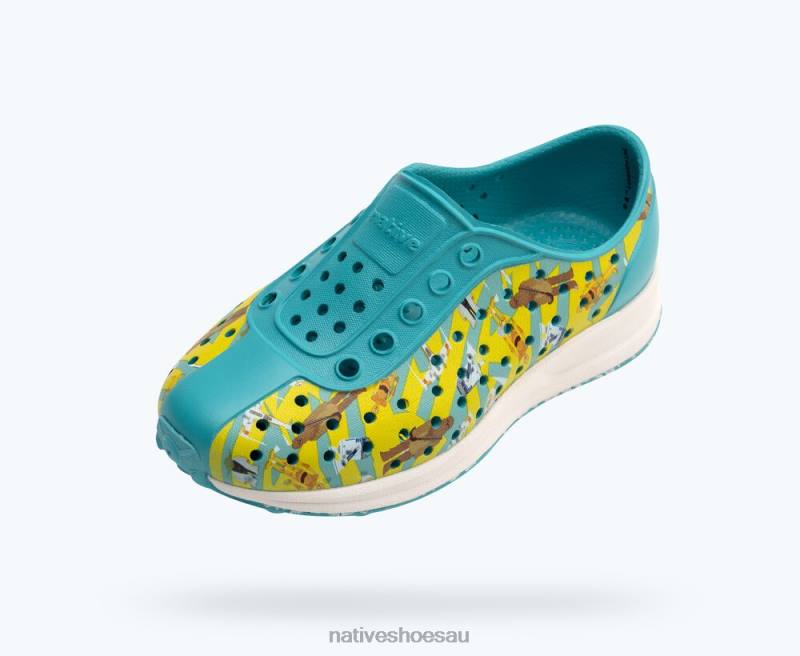 Footwear Native Shoes Robbie Sugarlite Star Wars Print Glacier Green/ Shell White/ Lightside Block/ Glacier Speckle Rubber Kids 4DD0227