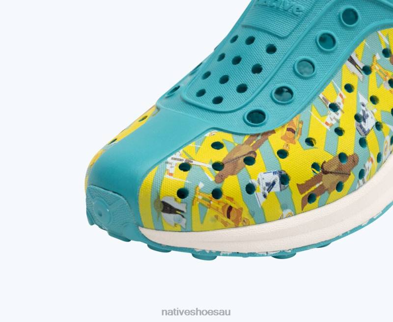 Footwear Native Shoes Robbie Sugarlite Star Wars Print Glacier Green/ Shell White/ Lightside Block/ Glacier Speckle Rubber Kids 4DD0227