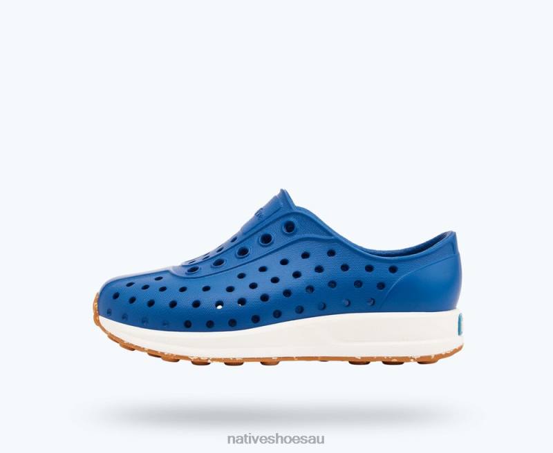 Footwear Native Shoes Robbie Sugarlite Victoria Blue/ Shell White/ Mash Speckle Rubber Kids 4DD0149