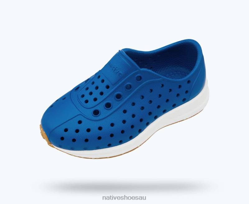 Footwear Native Shoes Robbie Sugarlite Victoria Blue/ Shell White/ Mash Speckle Rubber Kids 4DD0149