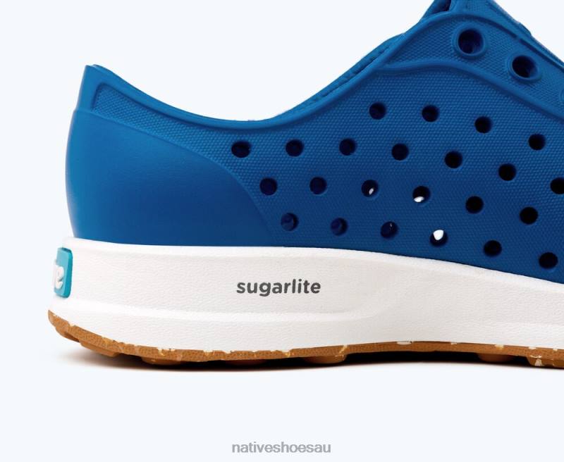 Footwear Native Shoes Robbie Sugarlite Victoria Blue/ Shell White/ Mash Speckle Rubber Kids 4DD0149