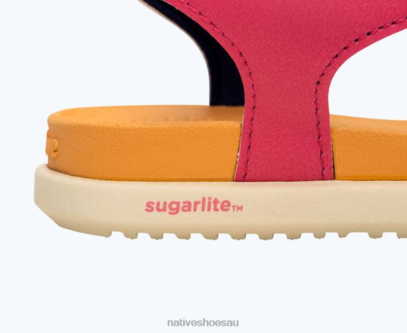 Footwear Native Shoes Charley Sugarlite Block Dazzle Morning/ Papaya Orange/ Bone White Kids 4DD084