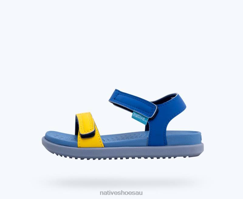 Footwear Native Shoes Charley Sugarlite Block UV Freesia/ Resting Blue/ Alaska Blue Kids 4DD083