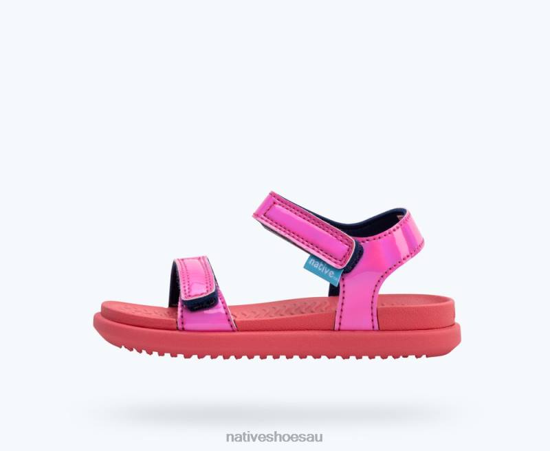 Footwear Native Shoes Charley Sugarlite Hologram Dazzle Hologram/ Dazzle Pink Kids 4DD0103