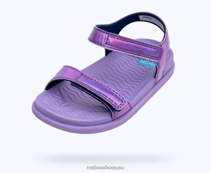 Footwear Native Shoes Charley Sugarlite Hologram Healing Hologram/ Healing Purple Kids 4DD0112
