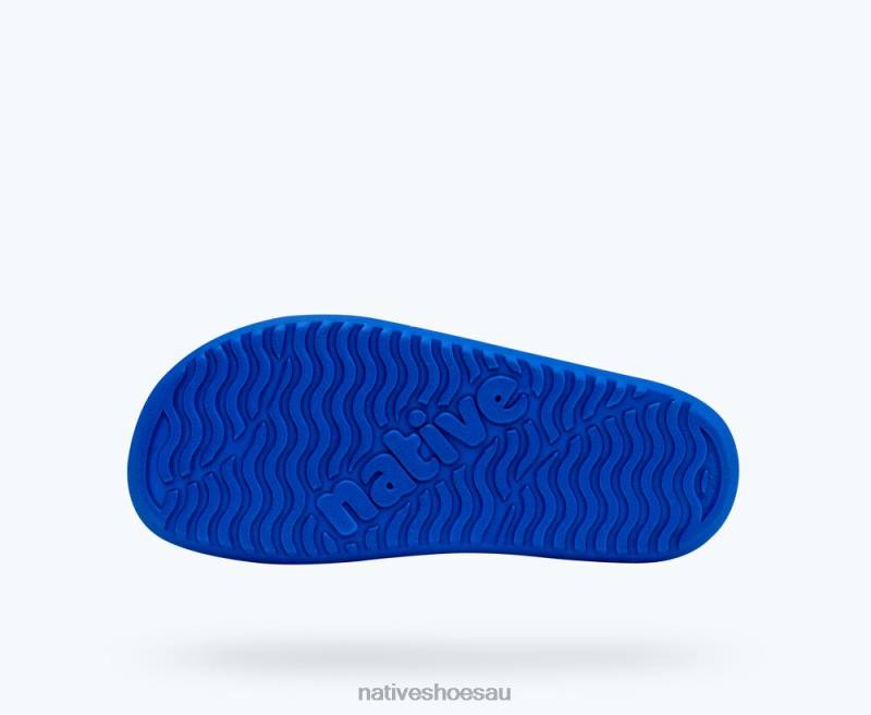 Footwear Native Shoes Frankie Sugarlite Junior Resting Blue/ Celery Green/ UV Blue/ UV Hyper Strap Kids 4DD086