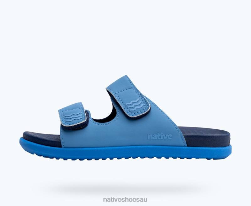 Footwear Native Shoes Frankie Sugarlite Junior Resting Blue/ Regatta Blue Kids 4DD089