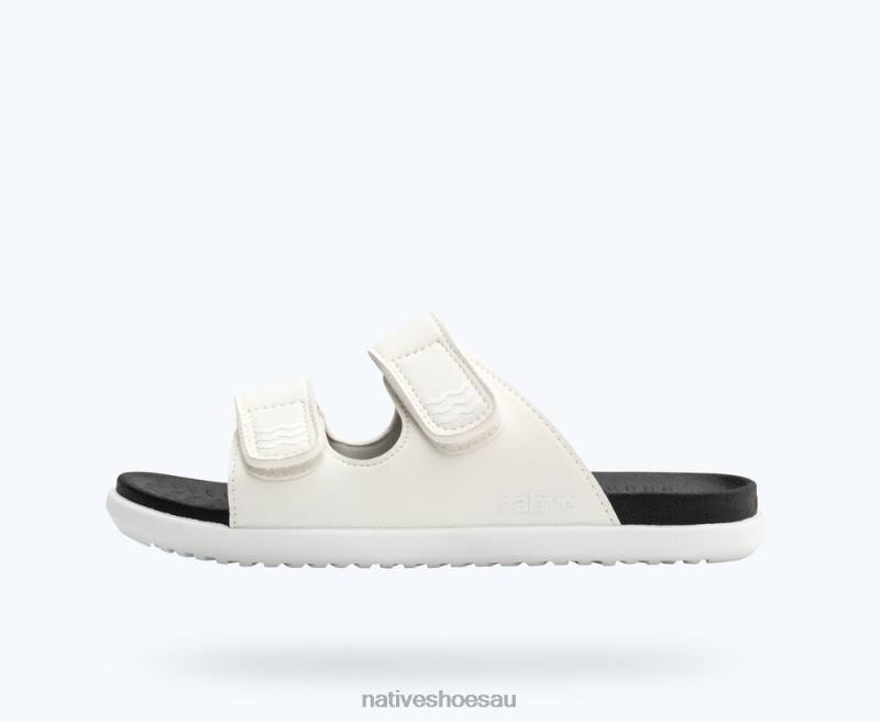 Footwear Native Shoes Frankie Sugarlite Junior Shell White/ Jiffy Black Kids 4DD088