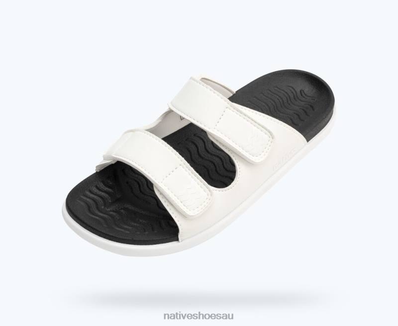 Footwear Native Shoes Frankie Sugarlite Junior Shell White/ Jiffy Black Kids 4DD088