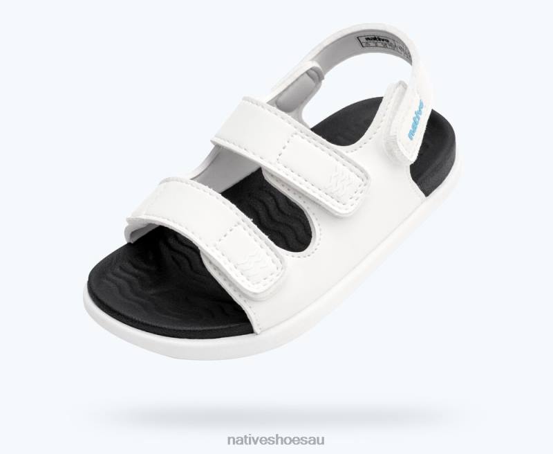 Footwear Native Shoes Frankie Sugarlite Shell White/ Jiffy Black Kids 4DD0108
