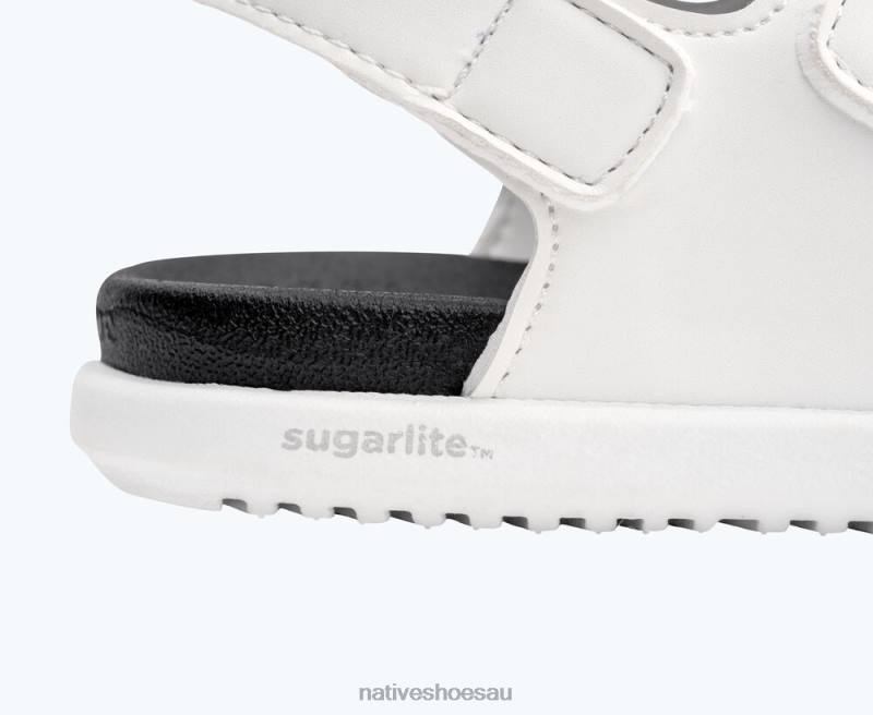 Footwear Native Shoes Frankie Sugarlite Shell White/ Jiffy Black Kids 4DD0108