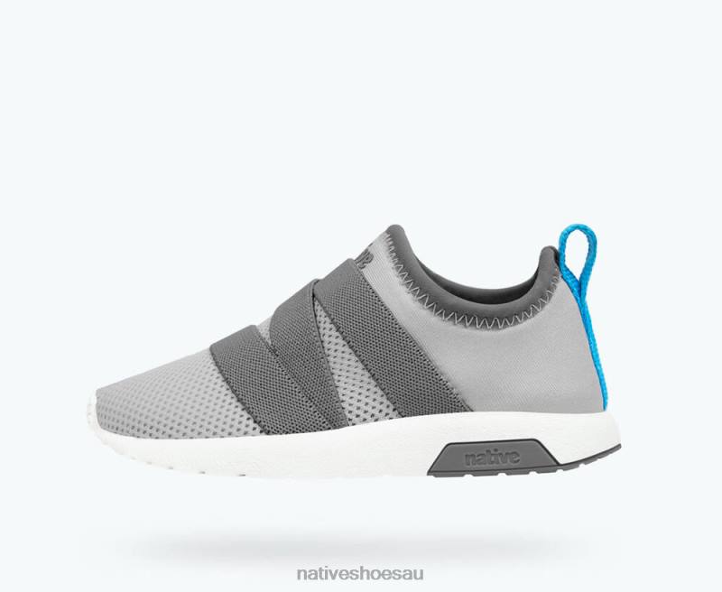 Footwear Native Shoes Phoenix Pigeon Grey/ Dublin Grey/ Shell White Kids 4DD0200 - Click Image to Close