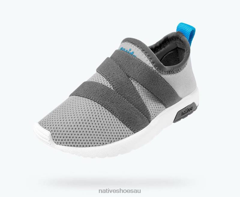 Footwear Native Shoes Phoenix Pigeon Grey/ Dublin Grey/ Shell White Kids 4DD0200