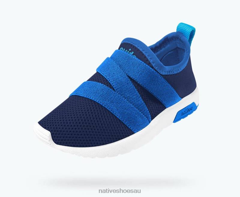 Footwear Native Shoes Phoenix Regatta Blue/ Victoria Blue/ Shell White Kids 4DD0252
