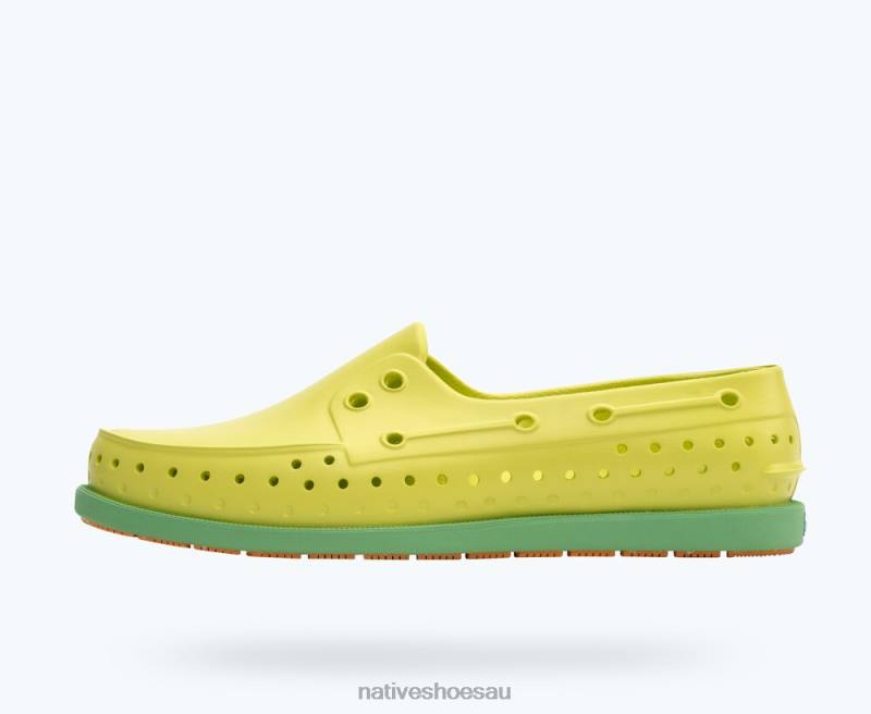 Footwear Native Shoes Howard Sugarlite Celery Green/ Candy Green/ Papaya Speckle Rubber Men 4DD024