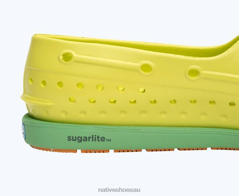 Footwear Native Shoes Howard Sugarlite Celery Green/ Candy Green/ Papaya Speckle Rubber Men 4DD024