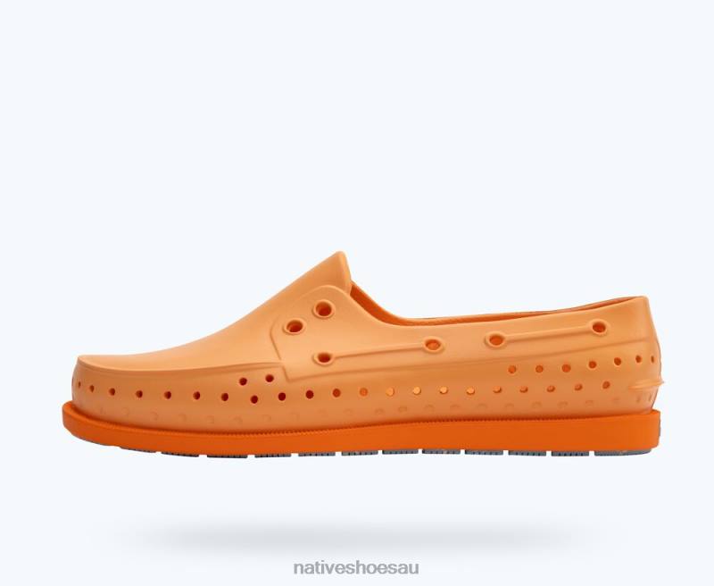 Footwear Native Shoes Howard Sugarlite Papaya Orange/ City Orange/ Sky Speckle Rubber Men 4DD033