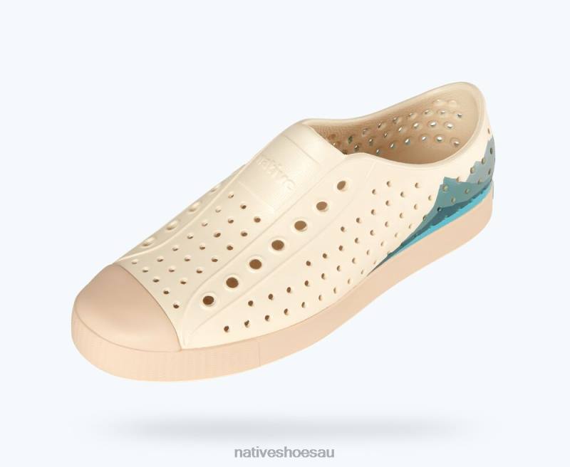 Footwear Native Shoes Jefferson Block Bone White/ Soy Beige/ Folio Mountain Block Men 4DD066