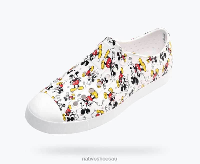 Footwear Native Shoes Jefferson Disney Print Shell White/ Mickey All Over Print Men 4DD067