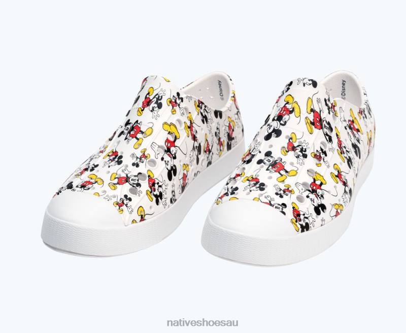 Footwear Native Shoes Jefferson Disney Print Shell White/ Mickey All Over Print Men 4DD067