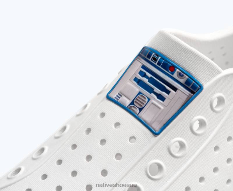 Footwear Native Shoes Jefferson Star Wars Print Shell White/ Beep Blue/ R2-D2 Men 4DD054