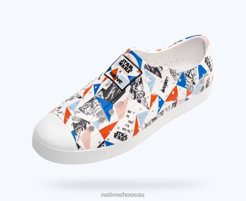 Footwear Native Shoes Jefferson Star Wars Print Shell White/ Comic Mosaic AOP Men 4DD062