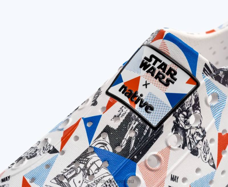 Footwear Native Shoes Jefferson Star Wars Print Shell White/ Comic Mosaic AOP Men 4DD062