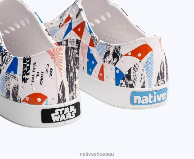 Footwear Native Shoes Jefferson Star Wars Print Shell White/ Comic Mosaic AOP Men 4DD062