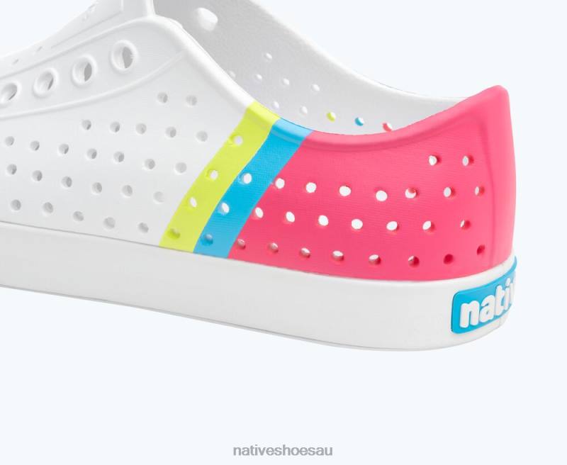 Footwear Native Shoes Jefferson Sugarlite Block Shell White/ Dazzle Maria Celery Block Men 4DD018