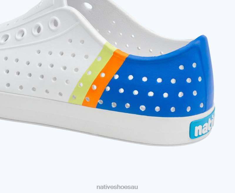 Footwear Native Shoes Jefferson Sugarlite Block Shell White/ UV City Celery Block Men 4DD058