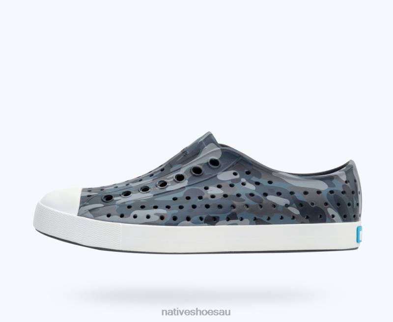 Footwear Native Shoes Jefferson Sugarlite Print Dublin Grey/ Shell White/ Pigeon EuCamo Men 4DD057