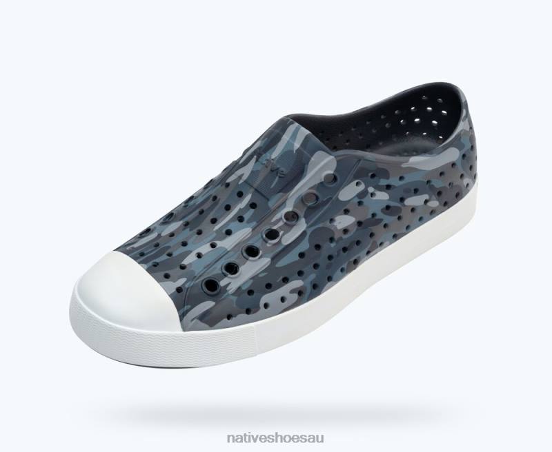 Footwear Native Shoes Jefferson Sugarlite Print Dublin Grey/ Shell White/ Pigeon EuCamo Men 4DD057
