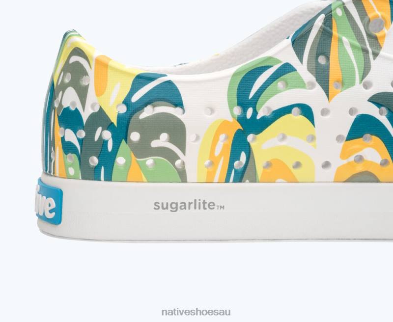 Footwear Native Shoes Jefferson Sugarlite Print Shell White/ Candy Foliage Men 4DD032