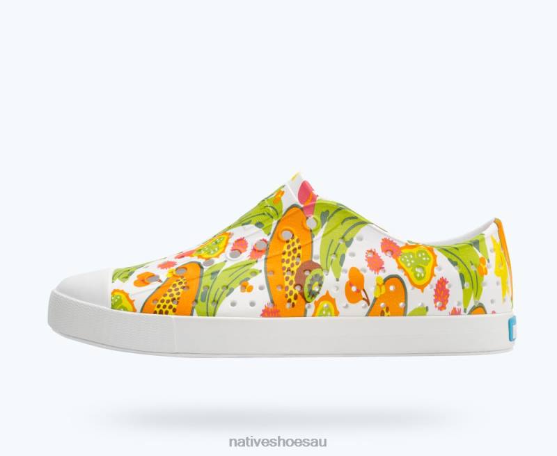 Footwear Native Shoes Jefferson Sugarlite Print Shell White/ Dazzle Tropic Fruits Men 4DD056