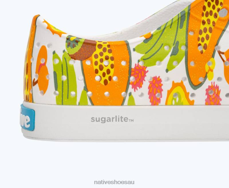 Footwear Native Shoes Jefferson Sugarlite Print Shell White/ Dazzle Tropic Fruits Men 4DD056